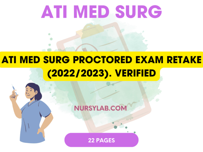 Ati med surg proctored exam 2023 retake