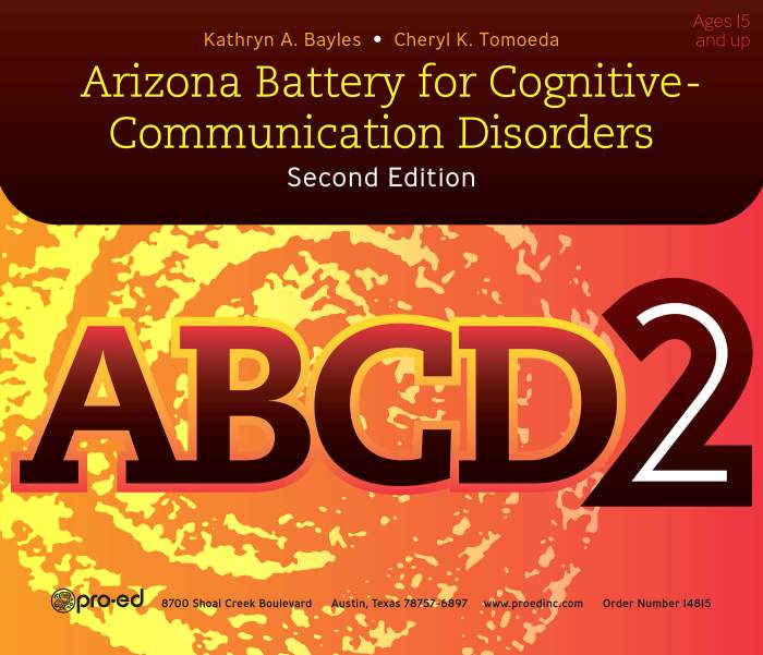 Arizona battery of communication disorders of dementia