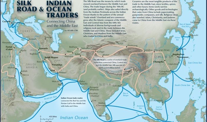 Similarities between the silk road and indian ocean trade