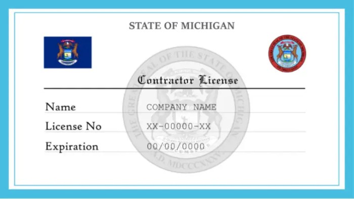 License michigan builders current keep